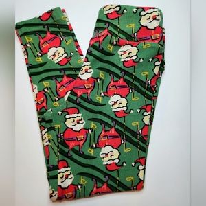 Lularoe Kids Santa Christmas Leggings